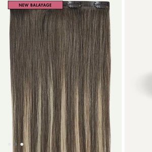 16" Seamless Sandy Brown Balayage Volumizer Clip In Extensions